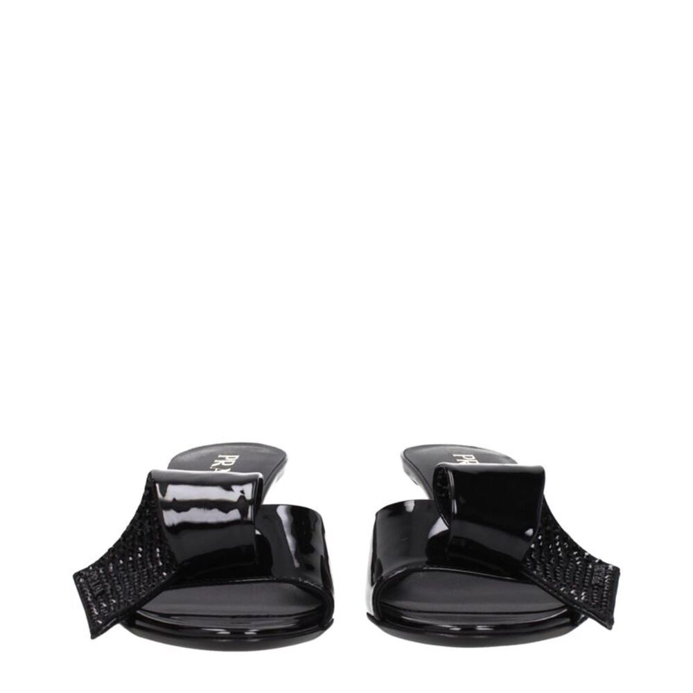 Prada Black Leather Women's Sandals - Picture 3 of 4